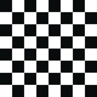 a black and white checkered background